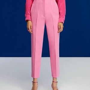 Zara Pink Tailored Trousers with Tapered Leg
